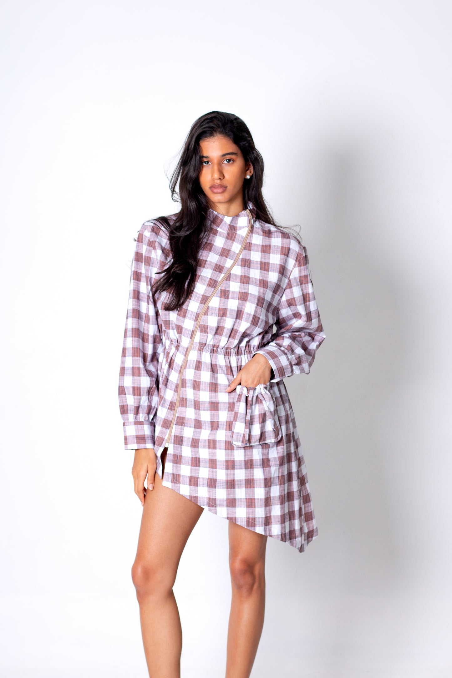 VESTIDO MIDI ASIMETRICO